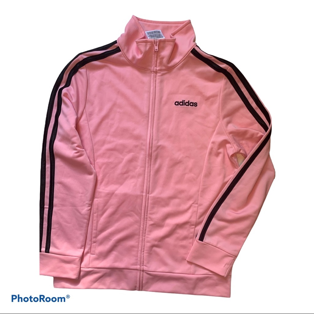 adidas Zip Front Track Jacket Pink/Navy Size L
